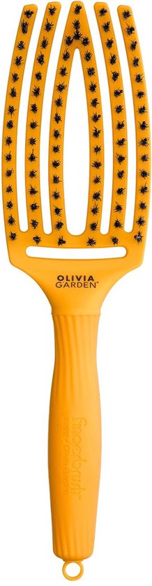 Olivia Garden | Fingerbrush Care Iconic Boar&Nylon Yellow Sunshine