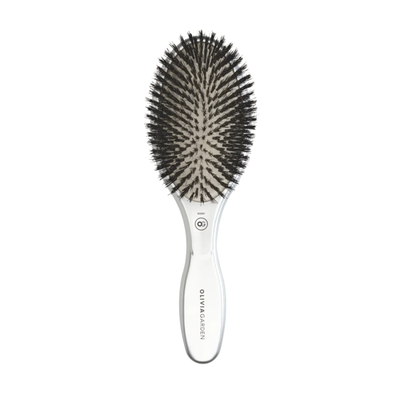 Olivia Garden | Expert Care Oval Boar Bristles Silver