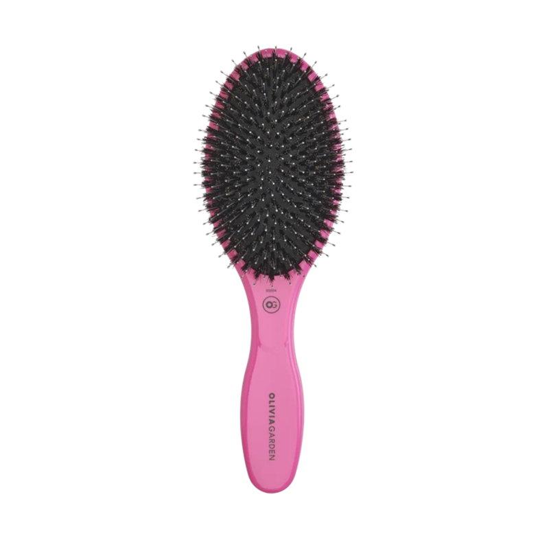 Olivia Garden | Expert Care Oval Boar&Nylon Bristles Pink
