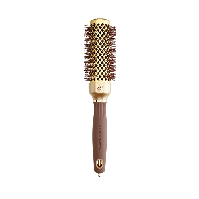 Olivia Garden | Expert Blowout Shine Wavy Bristles Gold&Brown 35