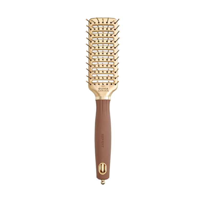Olivia Garden | Expert Style Vent Nylon Bristles Gold&Brown