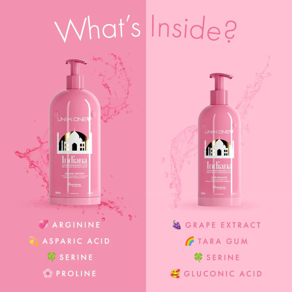 Uniik One | Kit Indiana Gloss Lissage Organic Proteine 1L