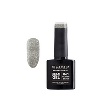 Elixir | Semi Gel 8 ml - #861 (Glitter Silver) Argent Pailleté