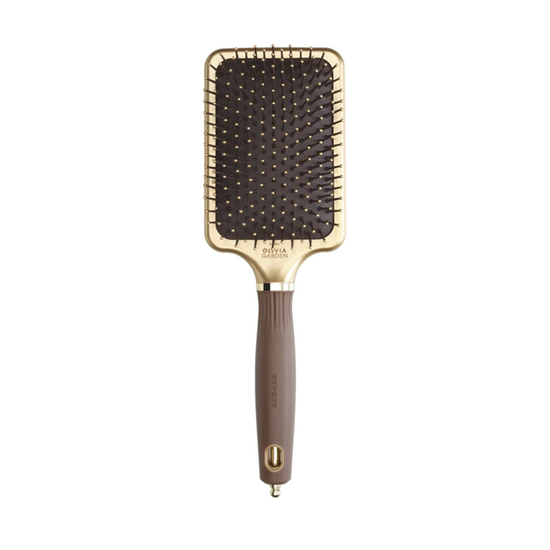 Olivia Garden | Expert Care Rectangular Nylon Bristle Gold&Brown L