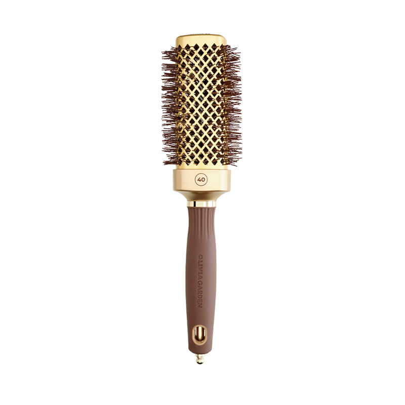 Olivia Garden | Expert Blowout Straight Wavy Bristle Gold&Brown 40